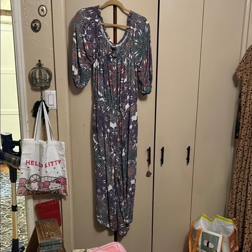 Paisley Patterned gauze romper